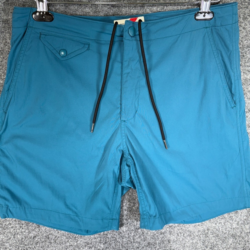 Best Made Co Hybrid Swim Shorts Men 32 Teal Blue Mesh Lined Pockets Board Shorts